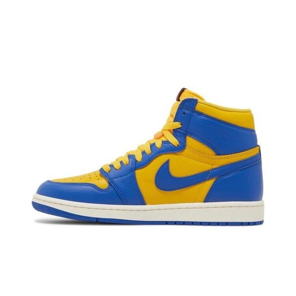 Air Jordan 1 Retro High OG Laney Womens Basketball Shoes Yellow Blue FD2596 700 - Picture 4 of 9
